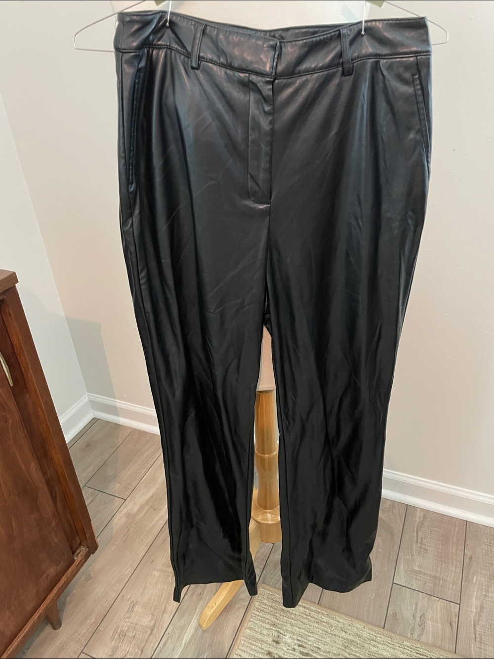 Rachel Zoe Black Faux Leather women’s Trousers
